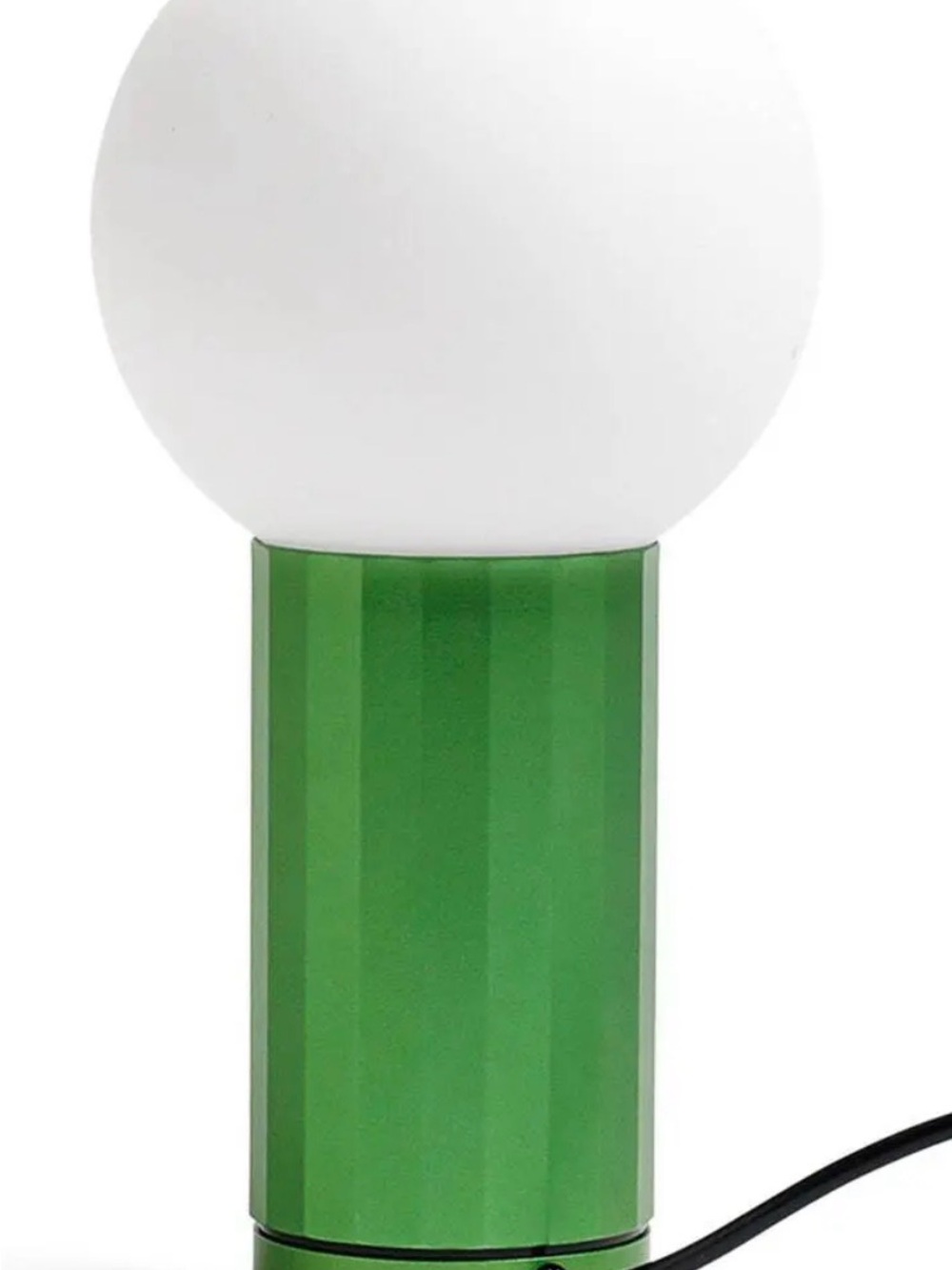 HAY Modern Green Table Lamp with White Globe Shade